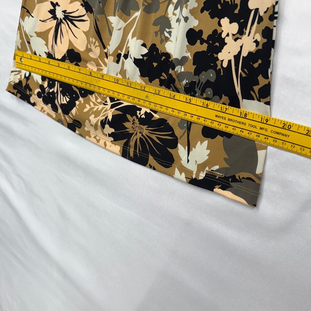 Calvin Klein‎ Sleeveless Floral Print Pleated Neck Top Women's Size L G G - Picture 6 of 10